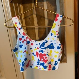 Crop top tank style primary colors